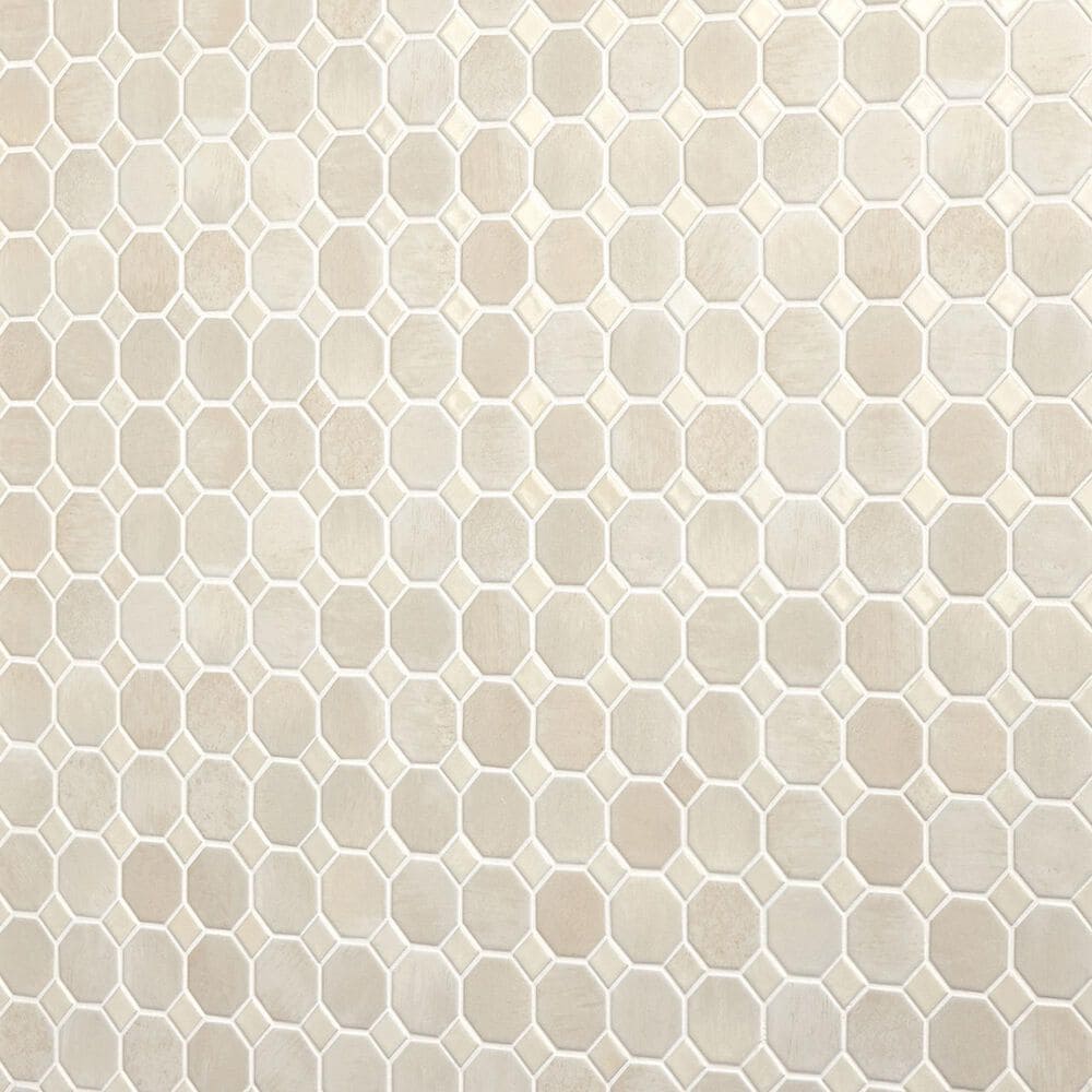 Dal-Tile Relicca Unbound 12" x 12" Octagon Dot Ceramic Mosaic Sheet, , large