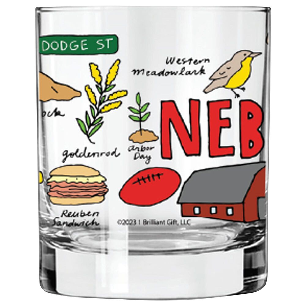1 Brilliant Gift Wanderer Nebraska 11 Oz Whiskey Glass, , large