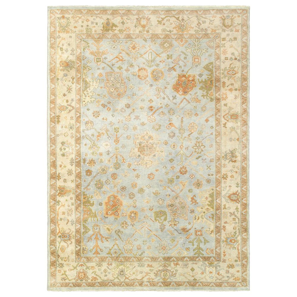 Oriental Weavers Palace Blue and Sand 6" x 9" Area Rug, , large