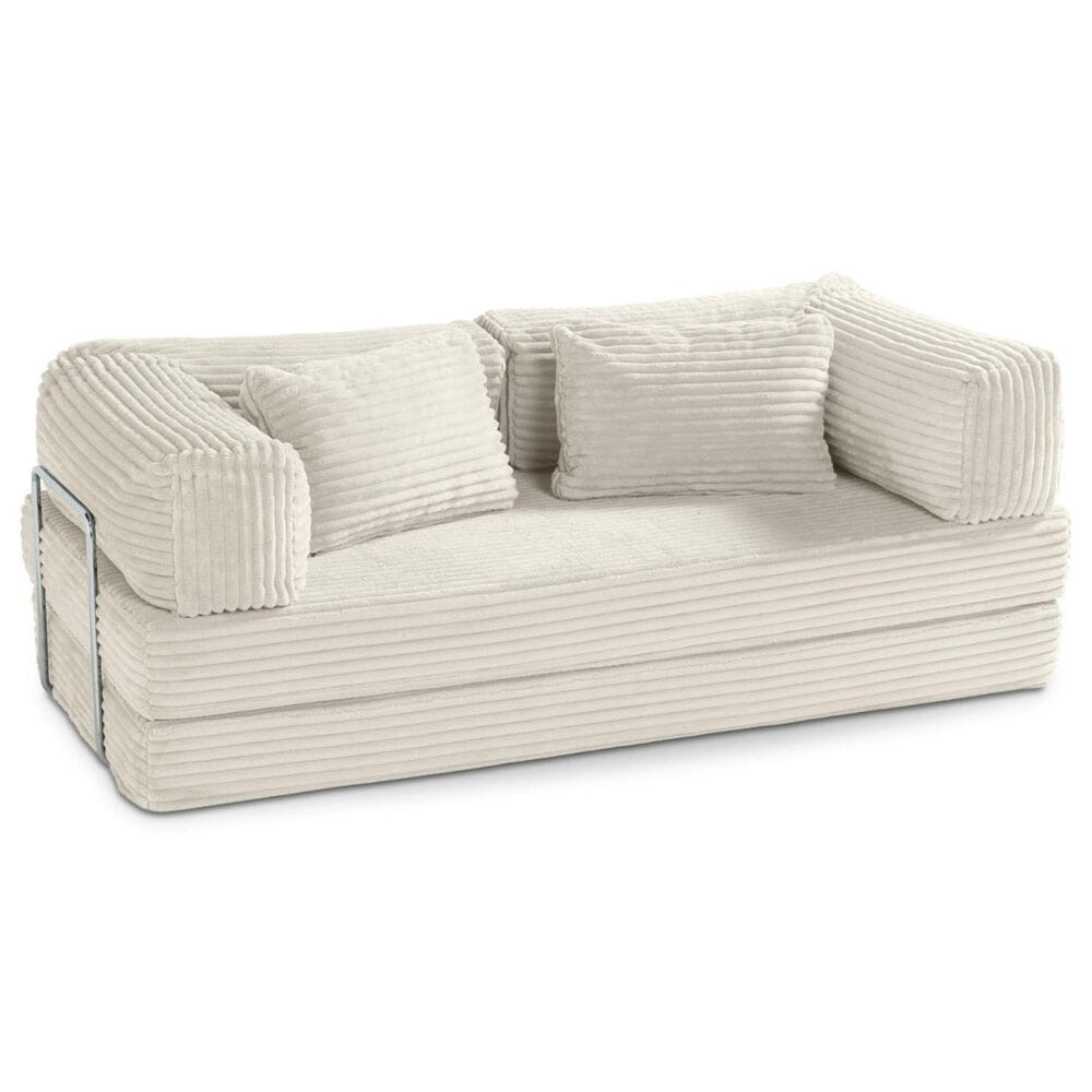Jaxx Unsofa Stationary Loveseat in Ivory, , large