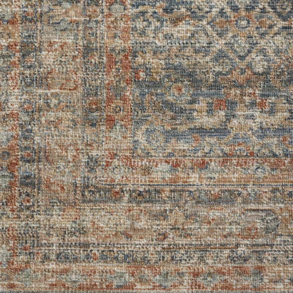 Loloi Heritage 2&#39;5&quot; x 8&#39; Blue and Rust Runner, , large