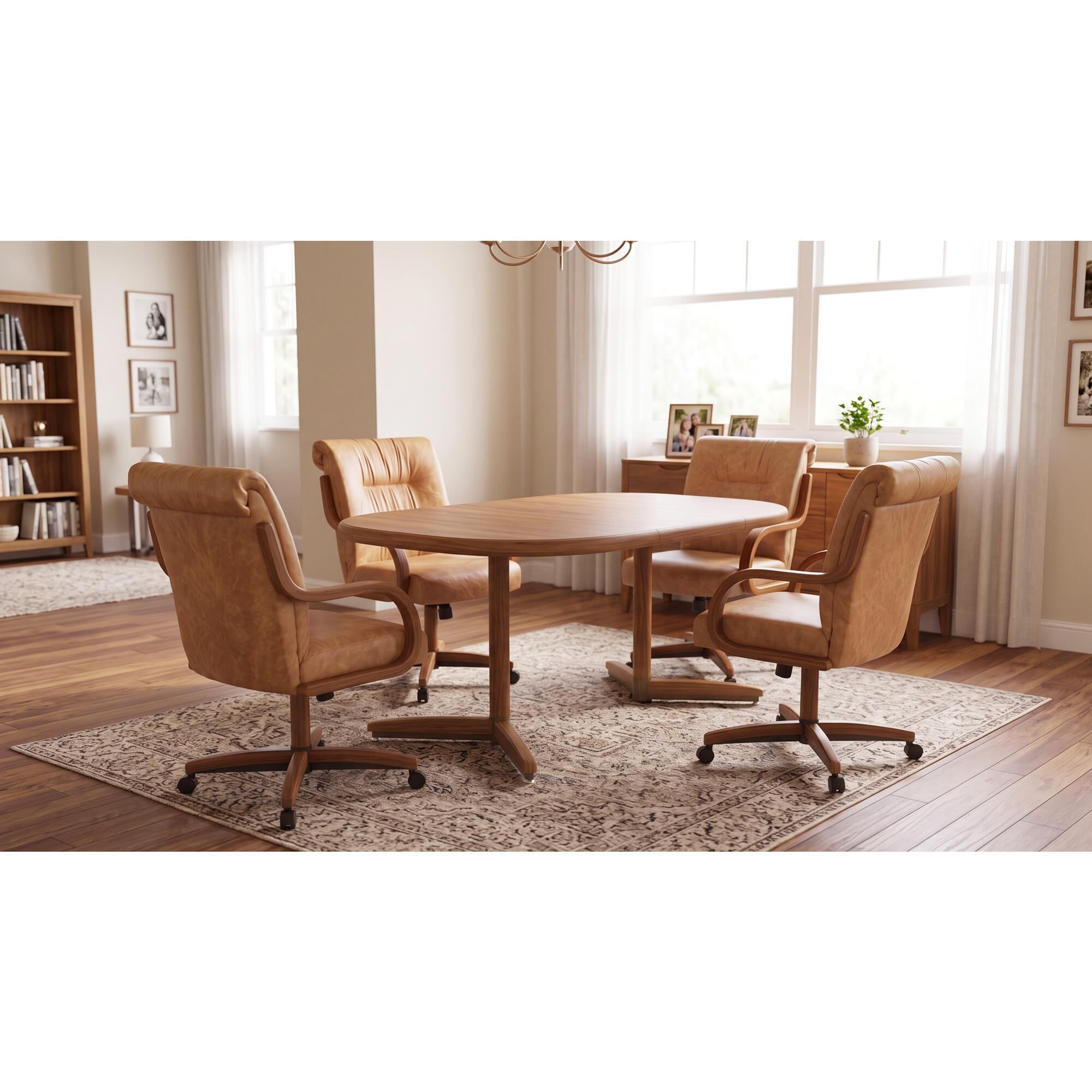 Northrow Denton Swivel Tilt Arm Chair in Cognac