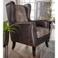 Coaster Elmbrook Wingback Accent Club Chair in Brown, , large