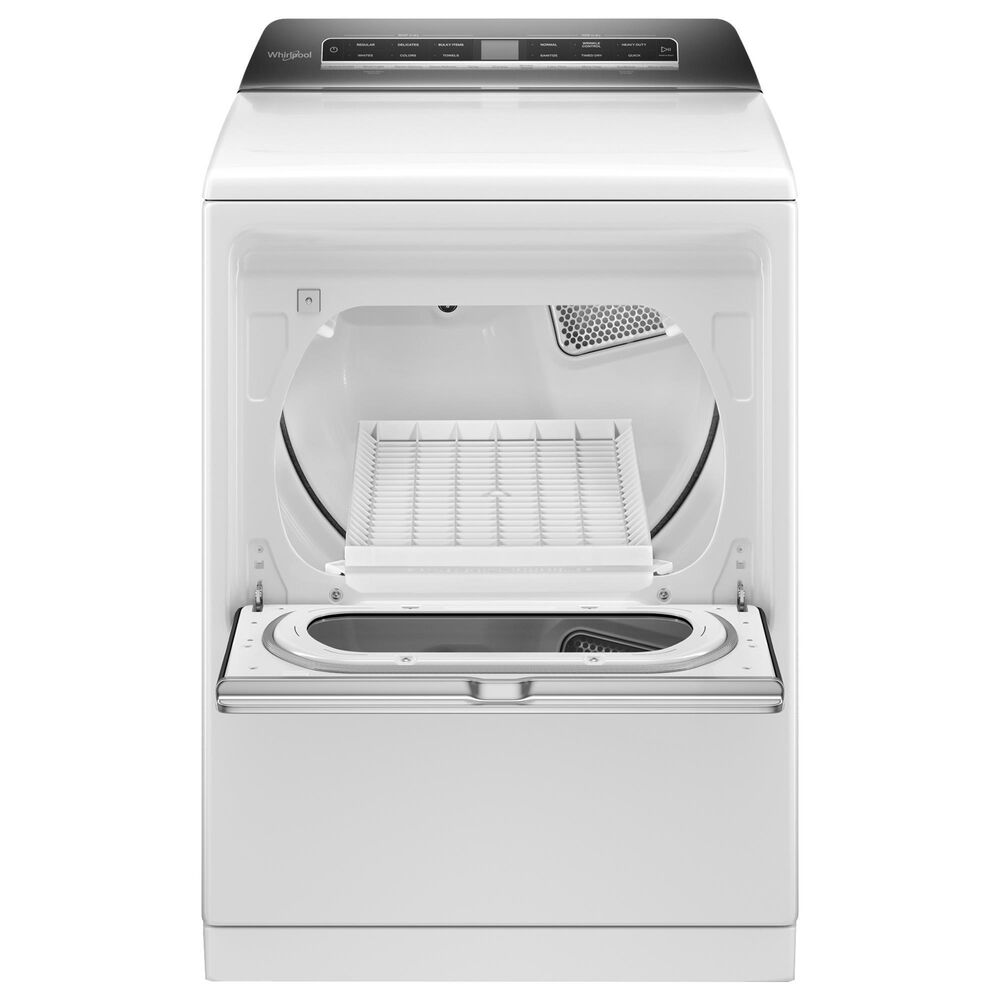 Whirlpool 7.4 Cu. Ft. Top Load Electric Dryer with Steam in White, , large