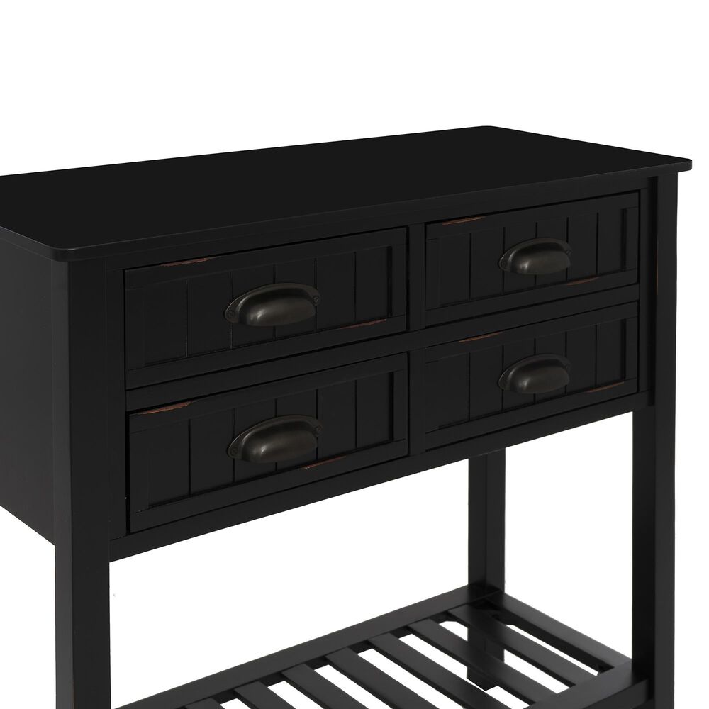 Linon Home Decor Blume 4-Drawer Console in Antique Black, , large