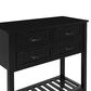 Linon Home Decor Blume 4-Drawer Console in Antique Black, , large