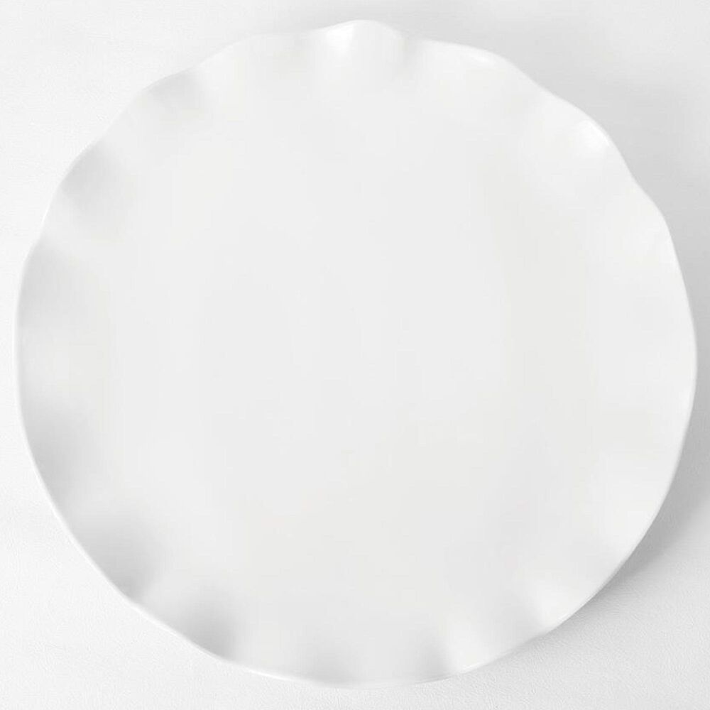 Supreme 16" Melamine Round Serving Large Platter in White, , large