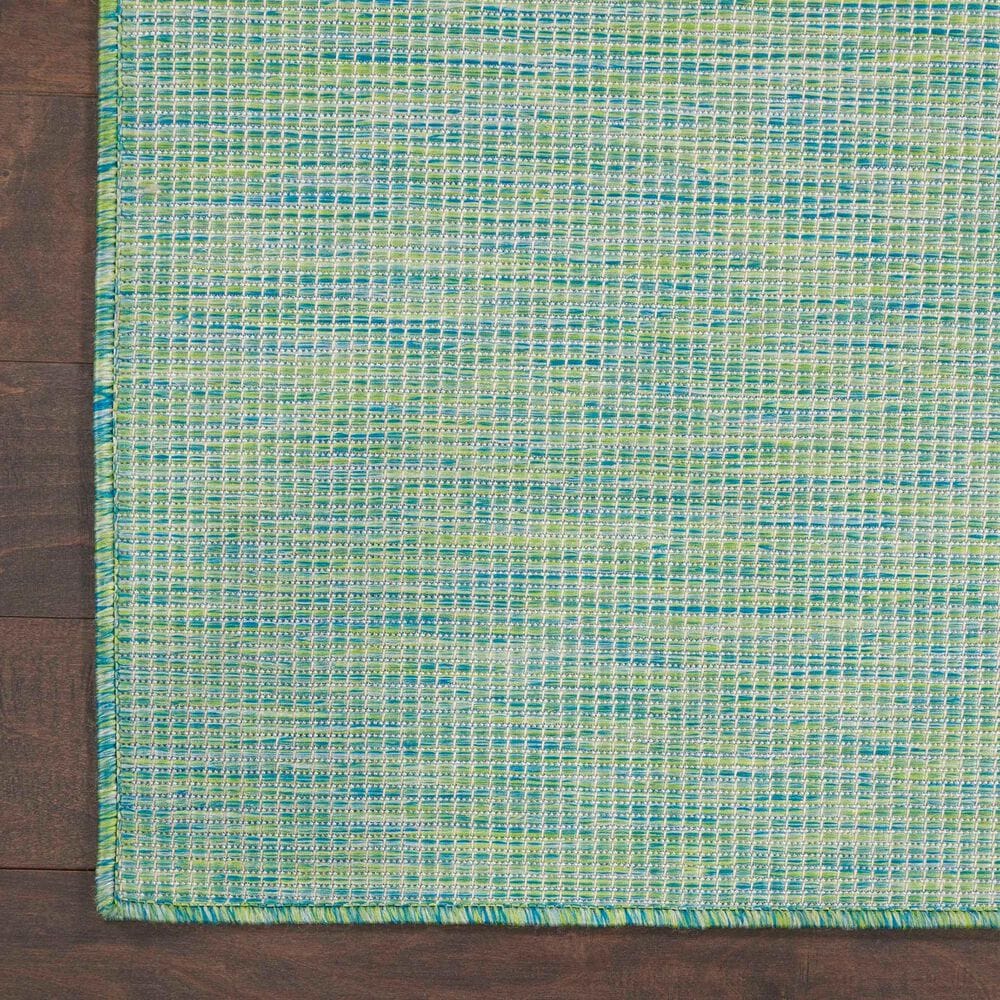 Nourison Positano 9&#39; x 12&#39; Blue and Green Indoor/Outdoor Area Rug, , large