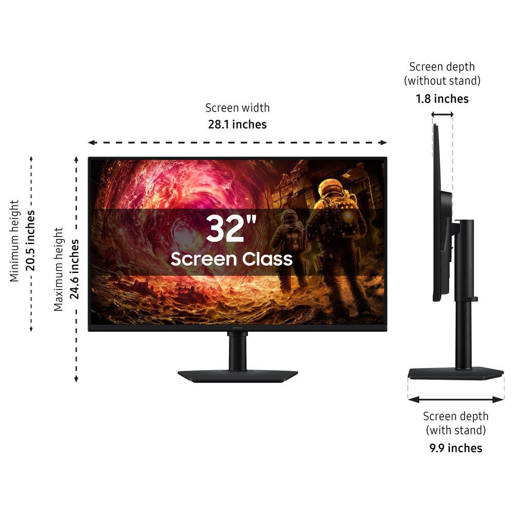Samsung Odyssey 32" G50F QHD Gaming Monitor in Black, , large