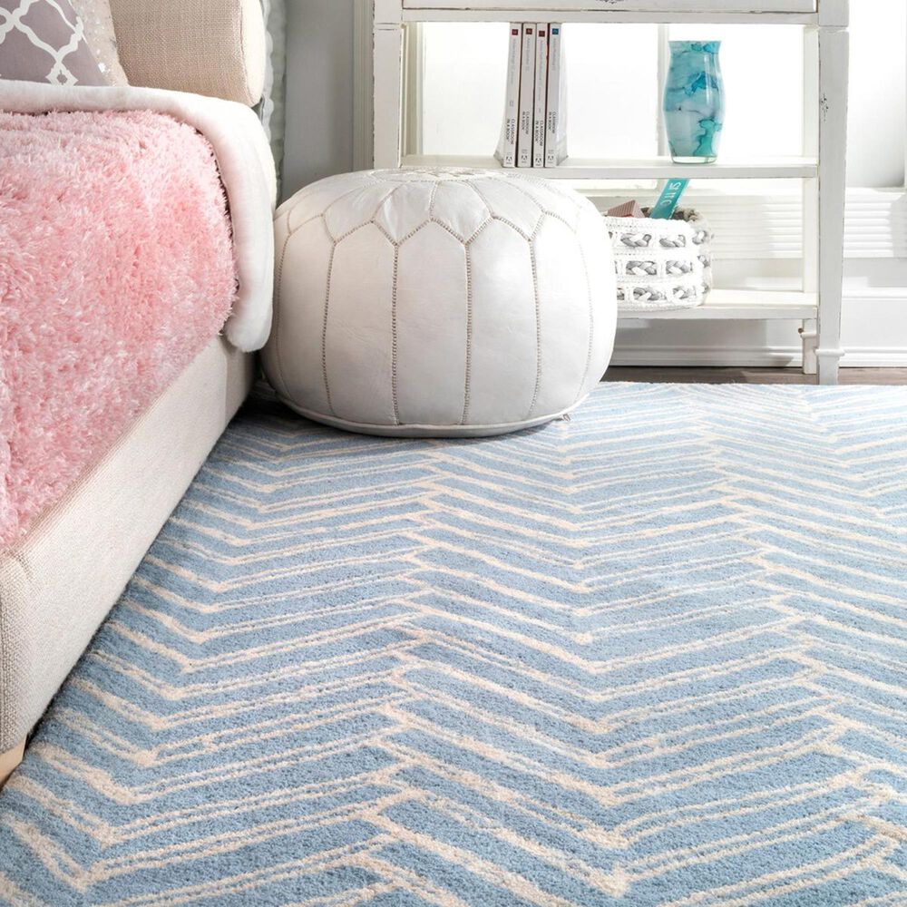 nuLOOM Varanas MTVS39D 7'7" x 9'6" Blue Area Rug, , large