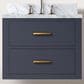 Lexora Home Castor 24" Single Bathroom Vanity in Blue with White Acrylic Top and Rectangular Sink, , large
