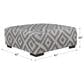 Albany Furniture Cocktail Ottoman in Silver and White, , large