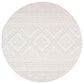Safavieh Micro-Loop Southwestern 5" Round Gray and Ivory Area Rug, , large