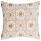Surya Elara 20" Square Throw Pillow in Cream and Tan, , large