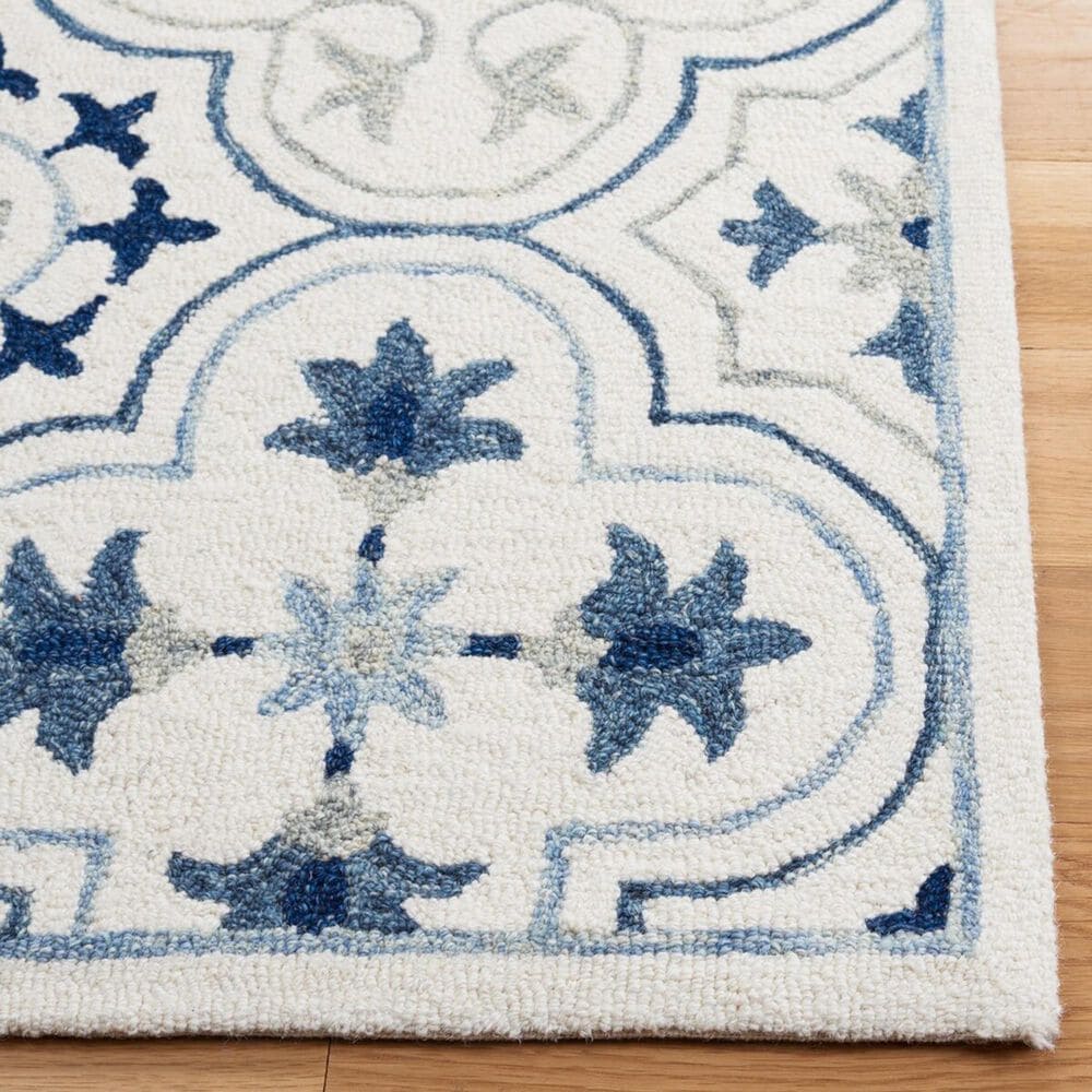 Safavieh Micro-Loop 5&#39; x 8&#39; Ivory and Sage Area Rug, , large