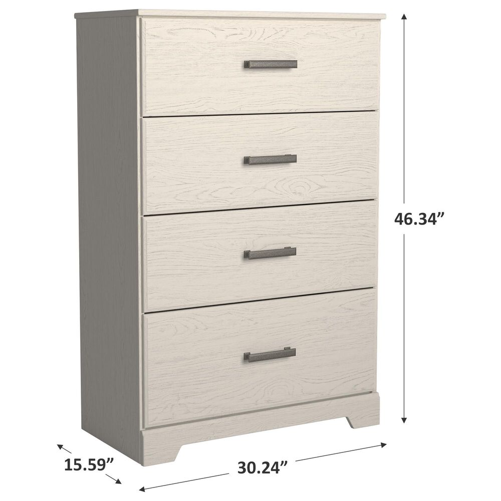 Ashley Stelsie 4 Drawer Chest in White, , large
