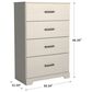 Ashley Stelsie 4 Drawer Chest in White, , large