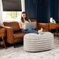 Jaxx Paran Oval Ottoman in Mondo Grey, , large