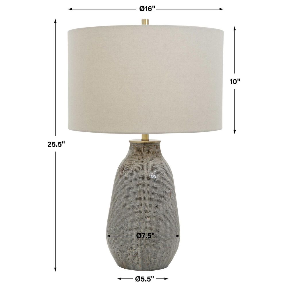 Uttermost Monacan Table Lamp in Neutral Gray, Taupe and Rust Brown, , large