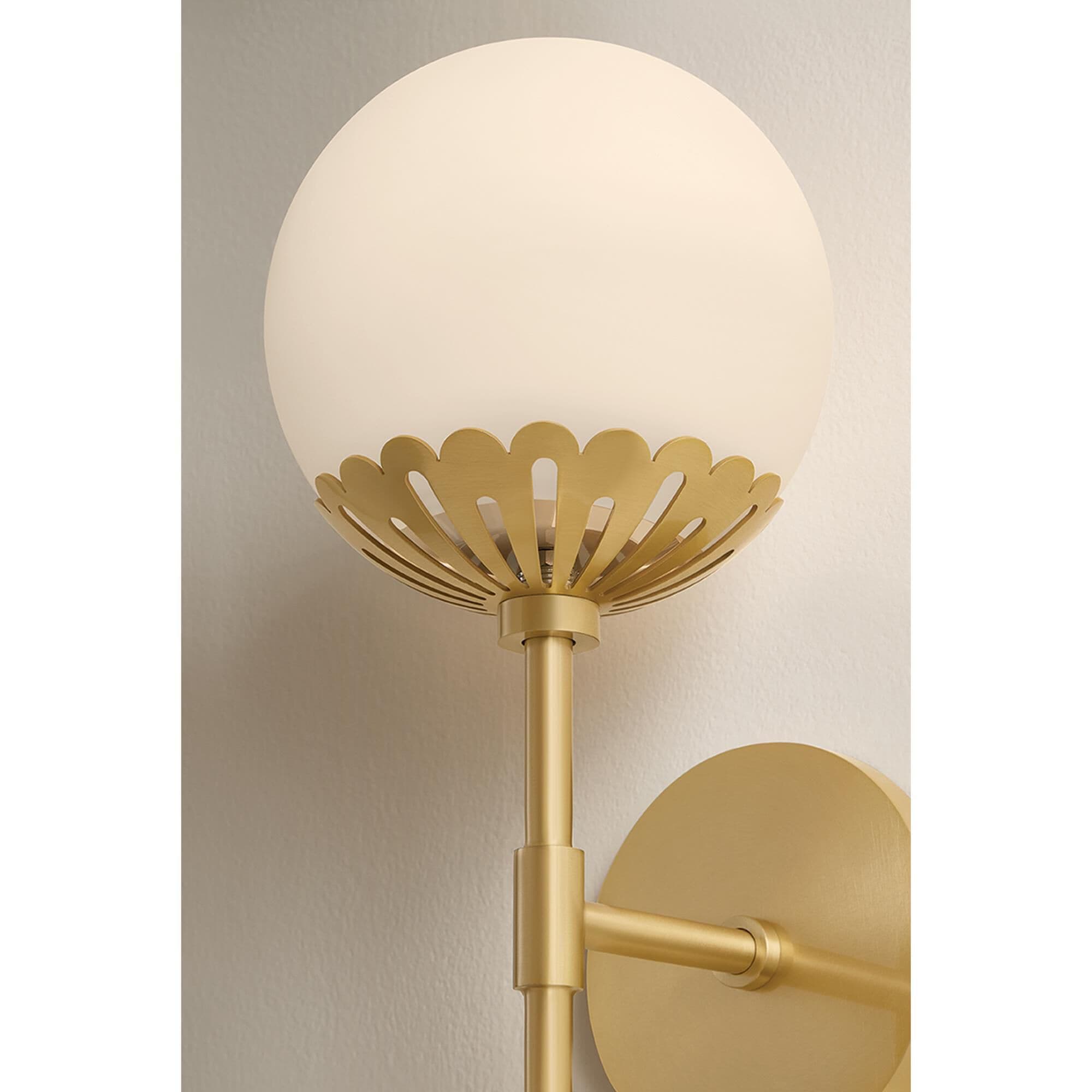 Mitzi Lighting Paige 2-Light Wall Sconce in Aged Brass