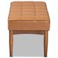 Baxton Studio Sanford Dining Bench with Tan Cushion in Walnut Brown, , large