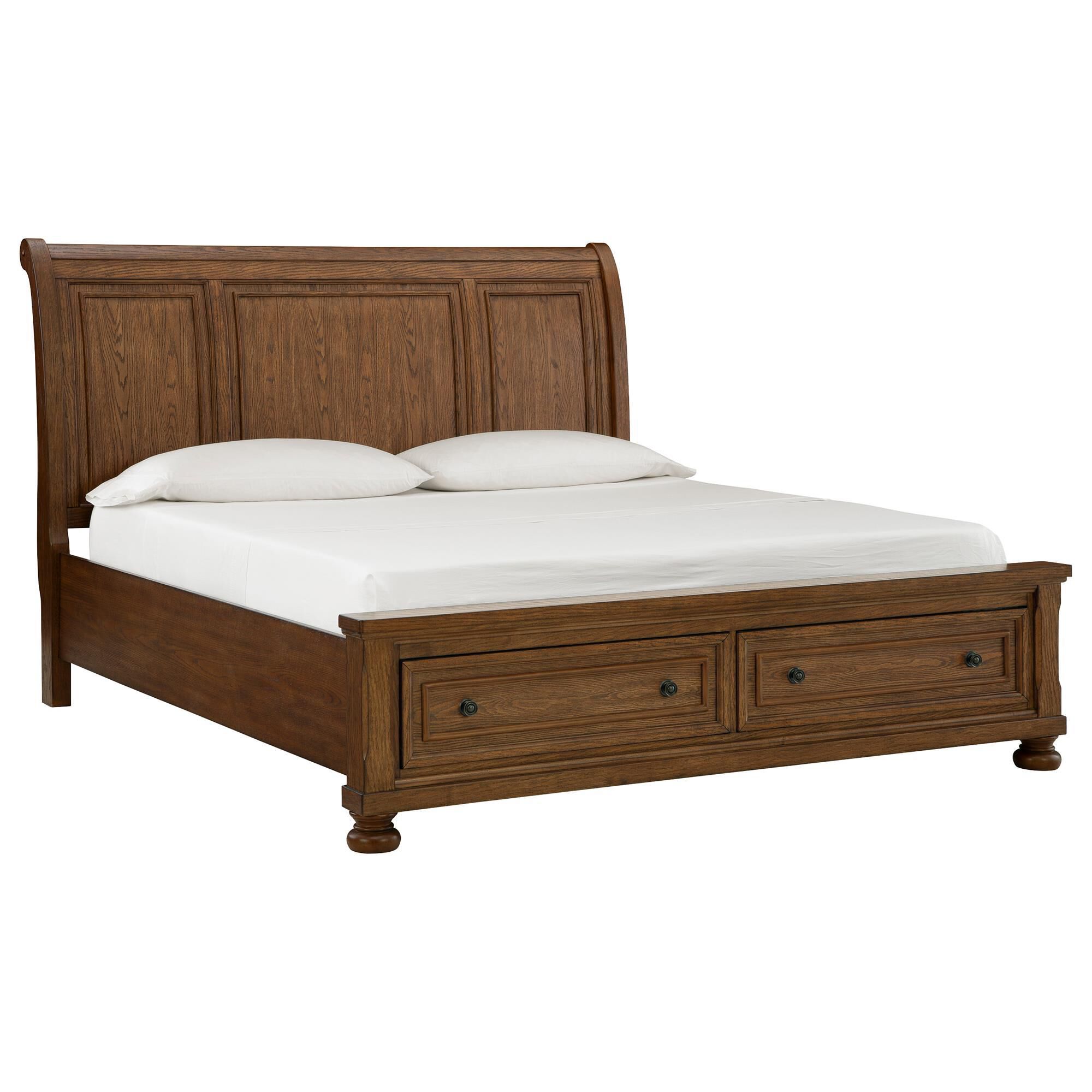 Ashley Zackaryn 5 Piece California King Bedroom Set in Warm Brown