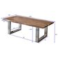 Linden Boulevard Brownstone Cocktail Table in Chrome and Brown, , large