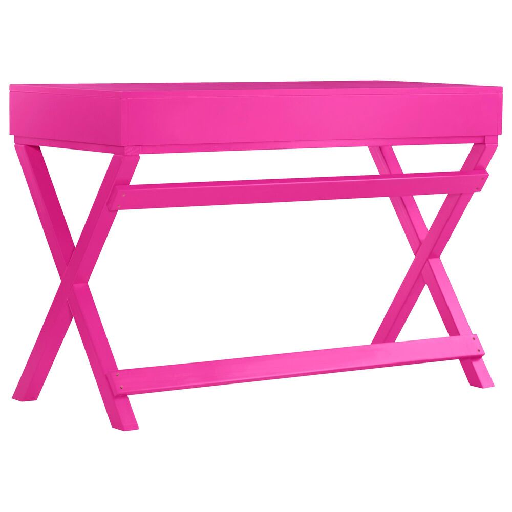 Linon Home Decor Peggy Writing Desk in Raspberry Pink, , large