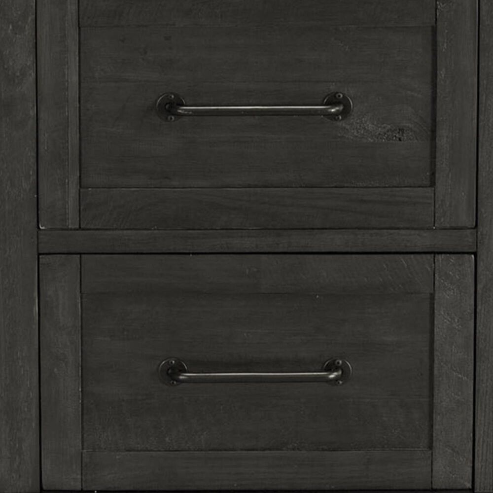 A-America Sun Valley 2 Drawer Nightstand with USB in Charcoal, , large