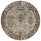 Dalyn Rug Company Silk Road Chocolate, Ivory, Gold, Copper, Blush, Aloe and Wheat 8" Round Area Rug, , large