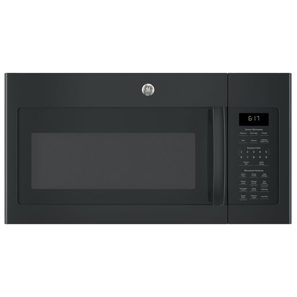 Ge Appliances 1 7 Cu Ft Over The Range Microwave With Sensor In Black Nebraska Furniture Mart