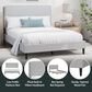 The Monday Company Full Upholstered Bed in Gray, , large