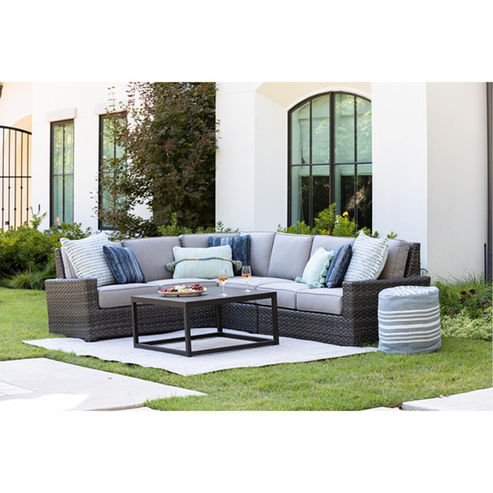 Erwin and Sons 4-Piece Patio Sectional in Gray, , large