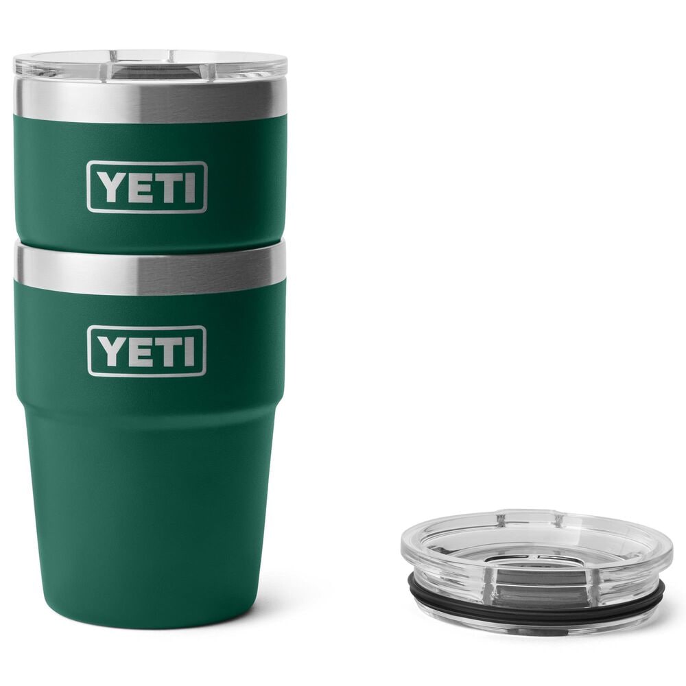YETI Rambler 16?Oz Stackable Cup with MagSlider Lid in Black Forest Green, , large
