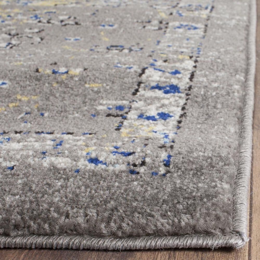 Safavieh Evoke EVK224G 2&#39;2&quot; x 4&#39; Dark Grey and Yellow Scatter Rug, , large