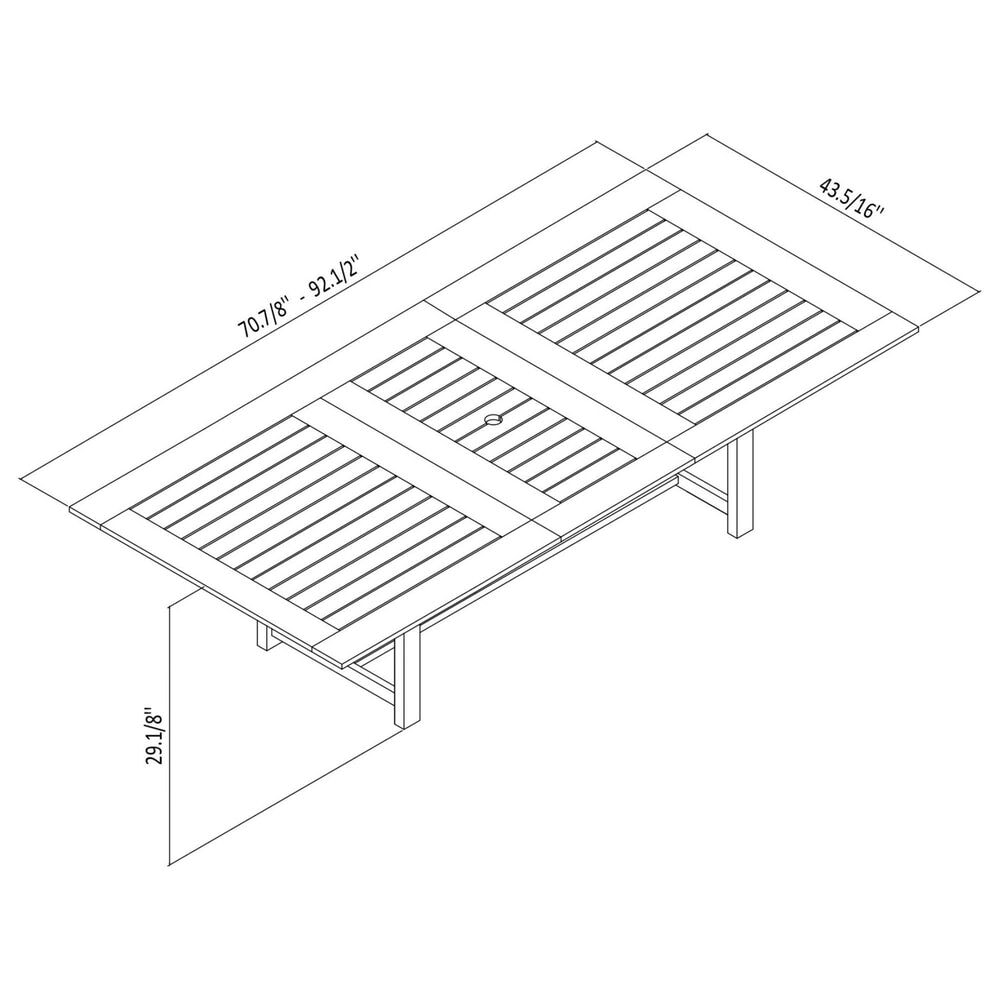 International Home Miami Sapo 9-Piece Rectangular Patio Dining Set in Brown, , large