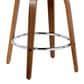 LumiSource Grotto 26" Swivel Counter Stool with Cream Faux Leather Upholstery in Walnut and Chrome (Set of 2), , large