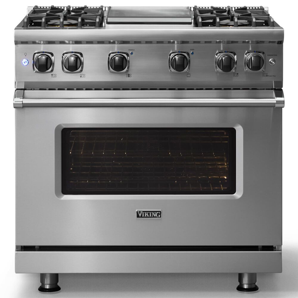 Viking Range 5 Series 36" Sealed Burner Gas Range in Stainless Steel, , large