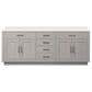 Lexora Home Abbey 84" Double Bathroom Vanity in White Oak with 2 cm White Quartz Top and Rectangular Sinks, , large