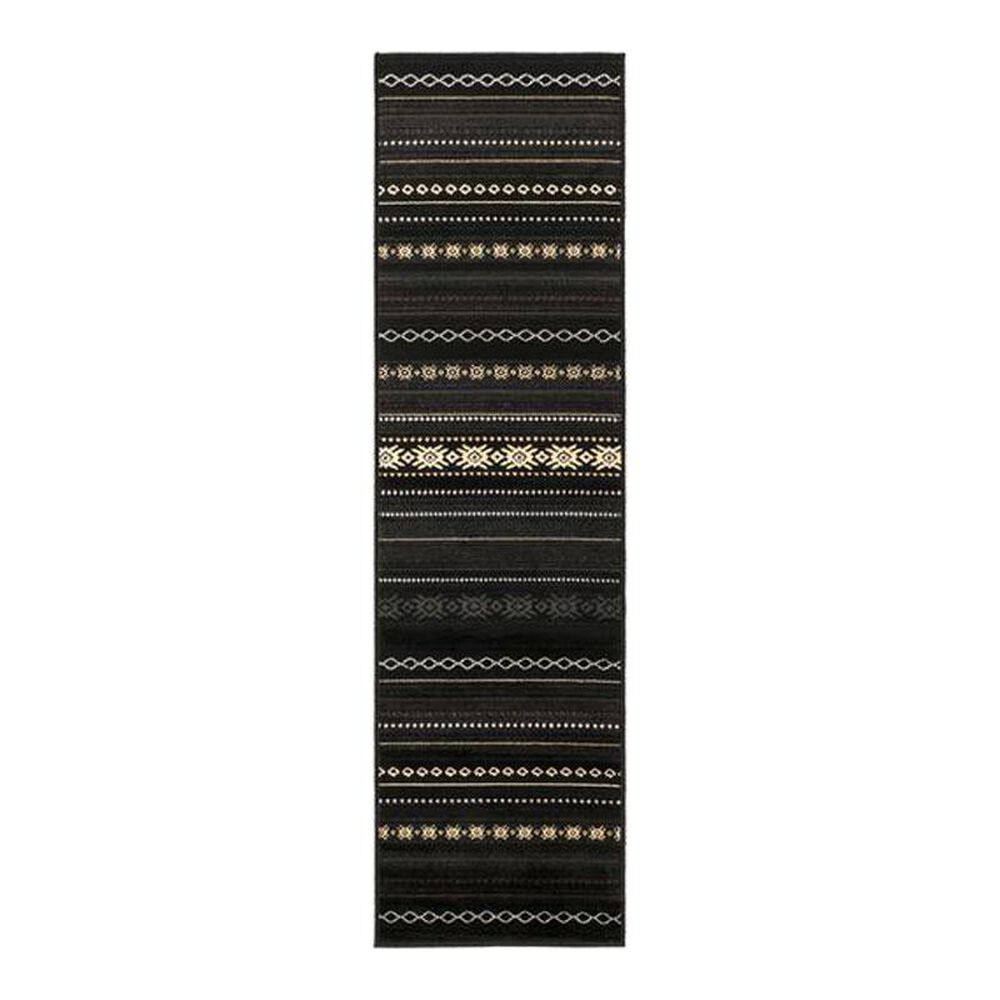Surya Paramount PAR-1047 2"2" x 7"6" Black/Gray/Tan Runner, , large
