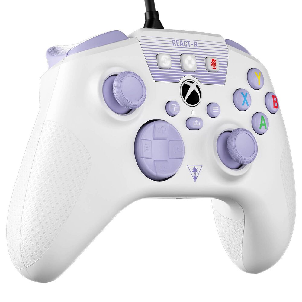 Turtle Beach REACT-R Wired Gaming Controller for Xbox Series X|S/Xbox One in White and Purple, , large