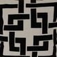 India House Flock Greek Key 20" Square Throw Pillow in Black, , large