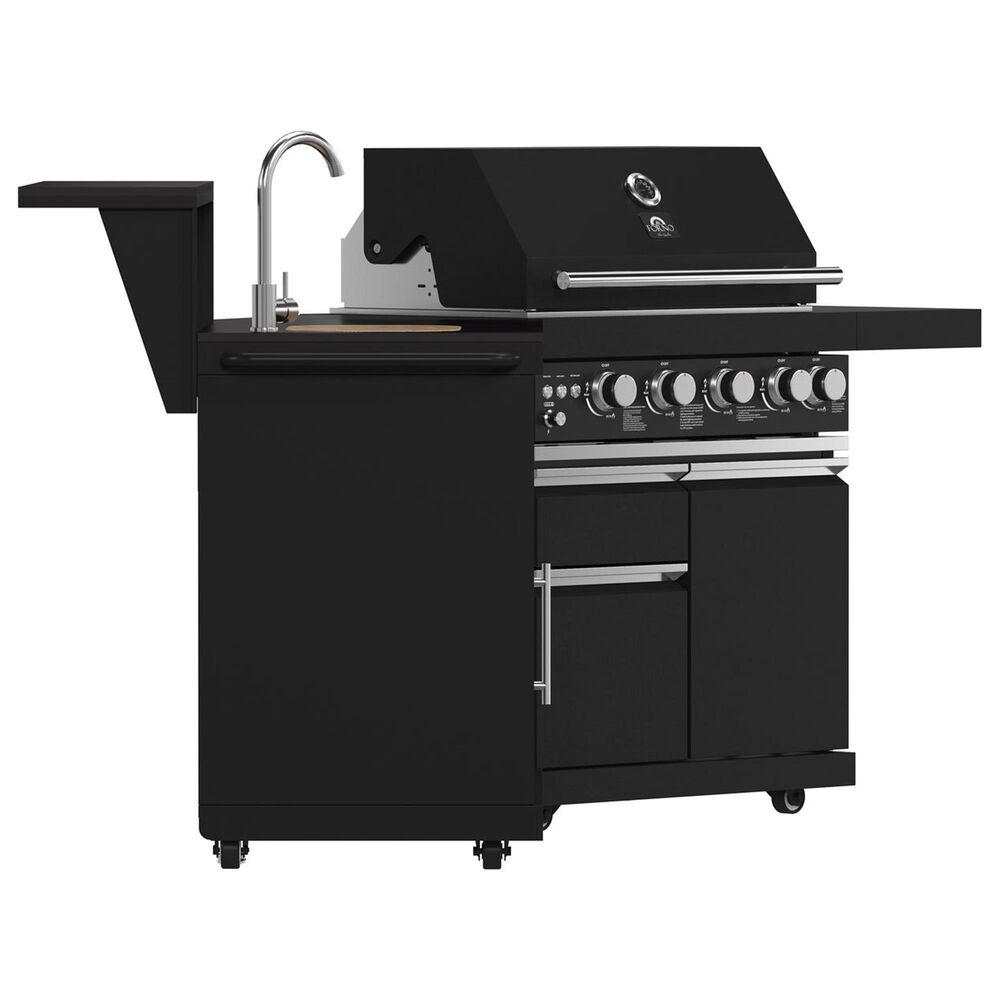 Forno All'Aperto 2-Piece Outdoor Kitchen Grill Set with Bar and Beverage Center in Black, , large
