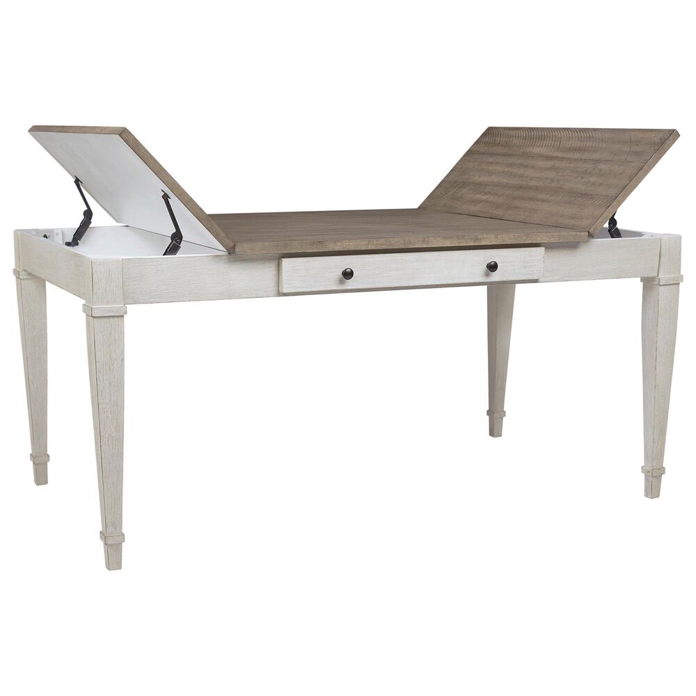 Ashley Skempton Dining Table in White and Light Brown - Table Only, , large