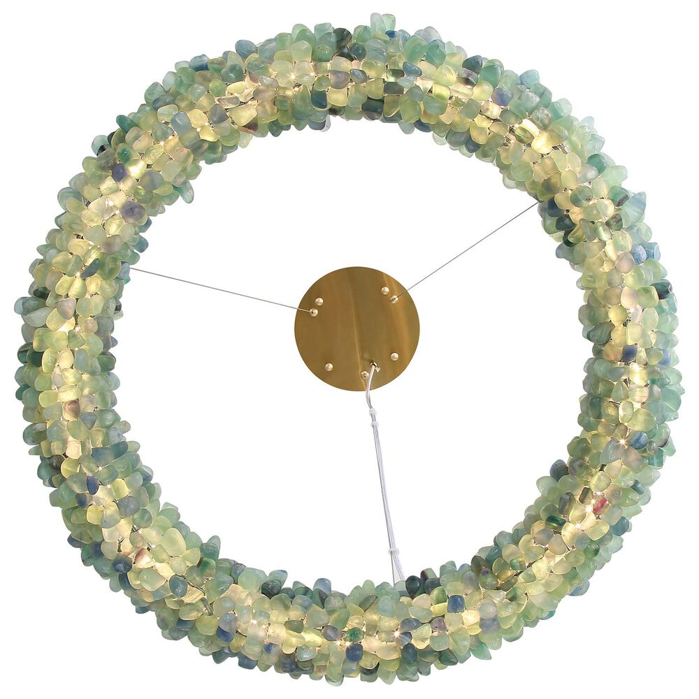 Golden Lighting Corallo 30" 1-Light LED Chandelier with Turquoise Shade in Gold, , large