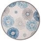 Safavieh Cabana CBN801F 3" Round Grey and Blue Indoor/Outdoor Area Performance Rug, , large