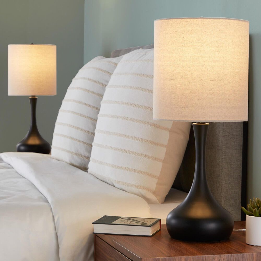 LumiSource Genie Metal Table Lamp in Matte Black (Set of 2), , large