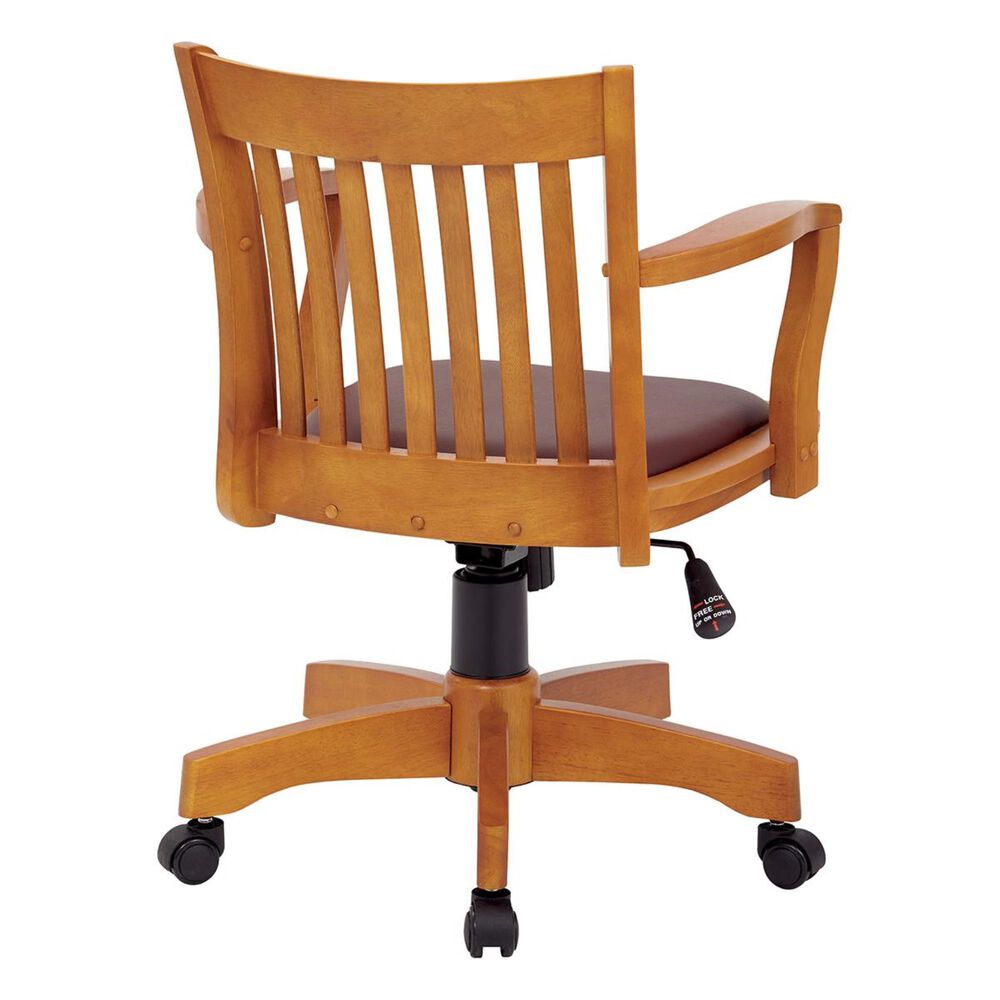 Wood bankers chair with padded seat Clearance