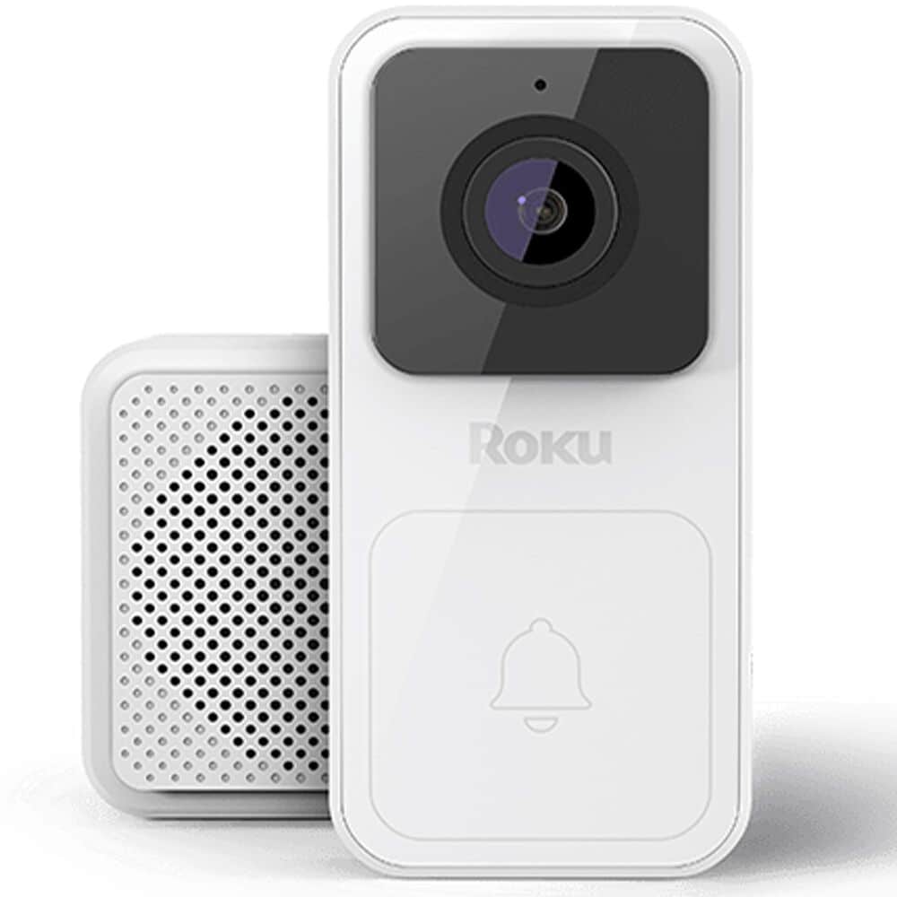 Roku Video Doorbell and Chime with 1080p HD Night Vision in White, , large