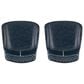 Linon Home Decor Edler Side Chair with Blue Upholstery in Black (Set of 2), , large